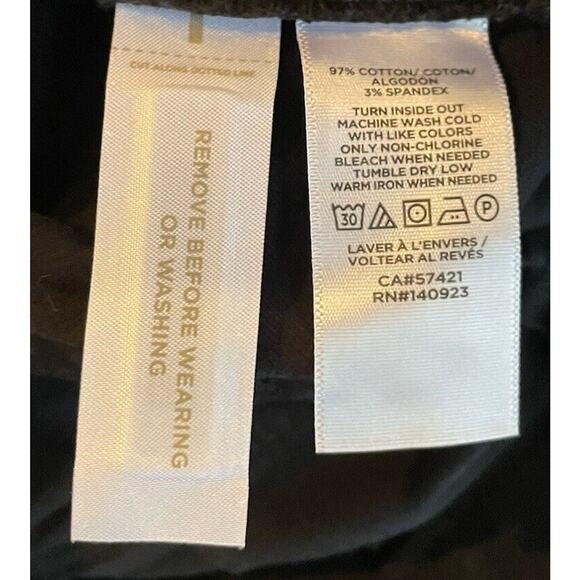 Loft Black Straight Leg Button Fly Pants Size 10 NWT Frayed Ankles RN#140923 - Picture 7 of 7